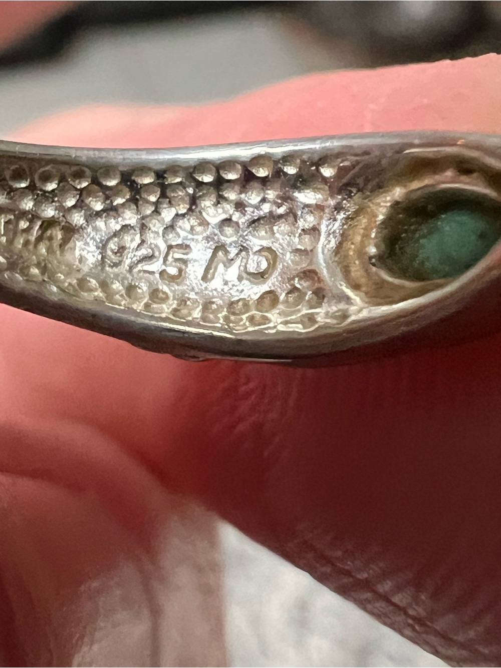 Sterling Silver Turquoise Triple Stone Women’s Ring - Picture 3 of 8